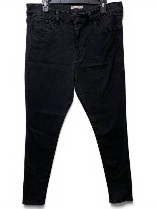 Levi's Denim - Levis 720 High Rise Super Skinny Jeans Womens 33x30 Black Stretch Denim